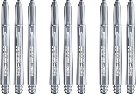 Dartpijlen Steeltjes Transparant Polycarbonaat Medium - 3 Sets (9 Stuks)