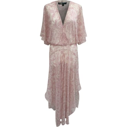 Maje Rifal maxi-jurk met paisleyprint in roze polyester