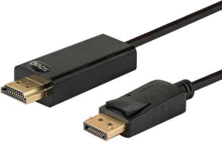 Savio CL-56 video kabel adapter 1,5 m DisplayPort HDMI Type A (Standaard) Zwart