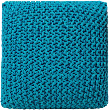 CONRAD - Poef Rechthoekig - Turquoise - 50 cm - Katoen