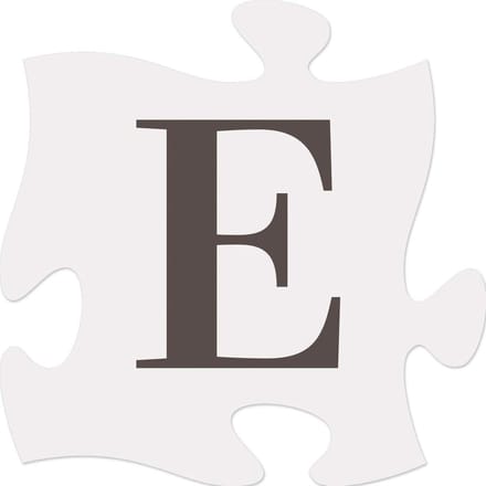 Puzzelstuk 15cm Letter E