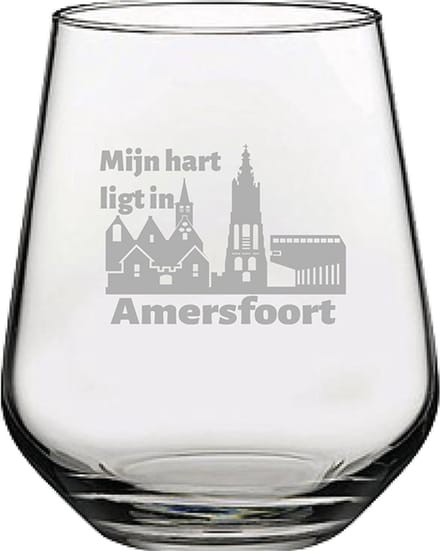 Gegraveerde Drinkglas 42,5cl Amersfoort