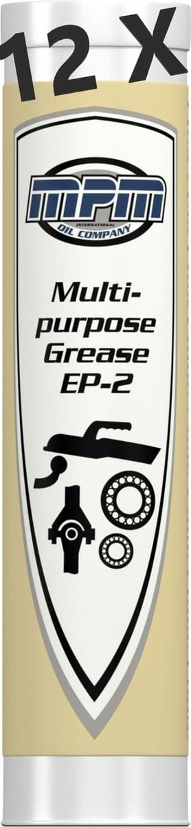 Vetspuit handbediend compleet + 12 x MPM vetpatroon met multipurpose Ep2 Smeervet