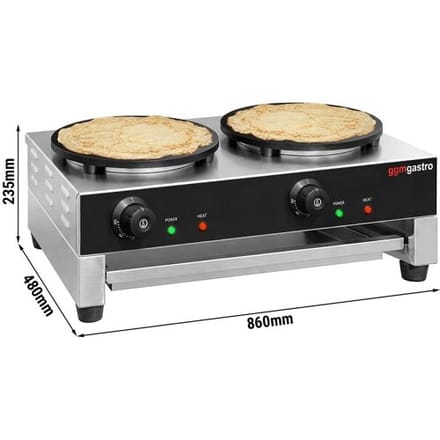 GGM Gastro Crêpes-Gerät - mit 2 Platten - Ø 400mm
