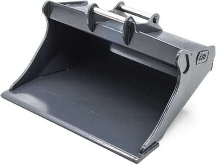 Metalen brede emmer - RC graafmachine bak - RC bouwen - Schaal 1:14 - 23 cm breed - Grijs