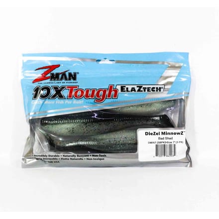 Zman zacht kunstaas Diezel MinnowZ 7 Inch 3/Pack Bad Shad (2034)