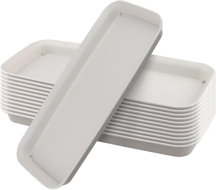 Omgoods - Set van 12 Beige Plantenschaal voor Binnen en Buiten