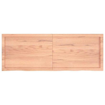 vidaXL - Tafelblad - 140x50x(2-4)cm - behandeld - massief - eikenhout - lichtbruin