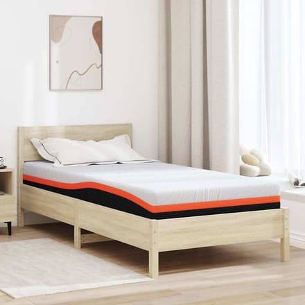 vidaXL - Matras - Wit - en - Zwart - 100 - x - 200 - cm - Jacquard - stof