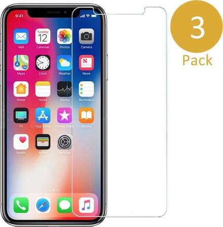 3x Screenprotector Tempered Glass geschikt voor Apple iPhone Xs / X - Screen protector Transparant van iCall