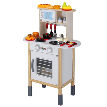 Spielwerk Speelkeuken - Hout 57x29x83cm Hoogte Verstelbaar Accessoires - Wit