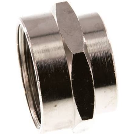G 1'' x G 3/4'' Vernikkeld Messing Sok 16 Bar