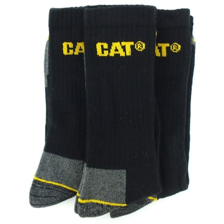 Chaussettes de travail Caterpillar - Pack de 3 paires / Chaussettes Homme 6-11 noir