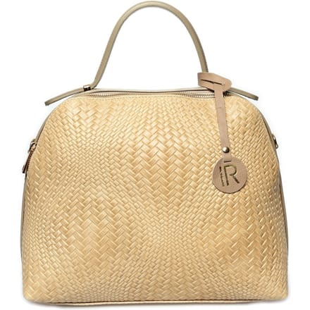 Isabella Rhea Beige Rundleer Tas