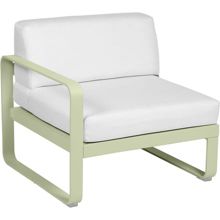 Fermob BELLEVIE Fauteuil Module links - 65 lindegroen mat - 81 witgrijs
