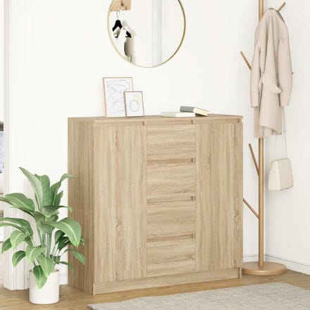 vidaXL - Dressoir - met - lades - 100,5x35x98,5 - cm - spaanplaat - sonoma