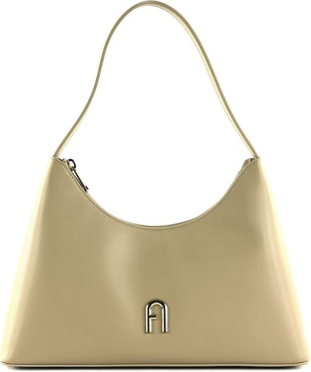 FURLA Leren Schoudertas Diamante Shoulder Bag Grano Beige