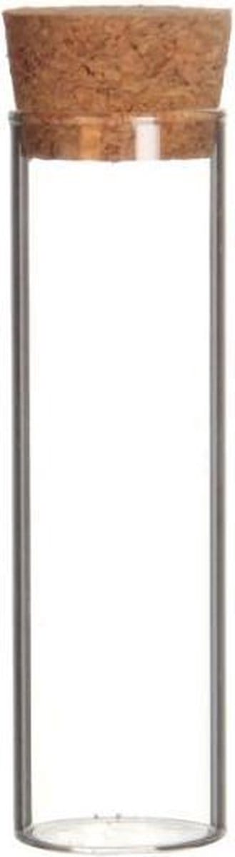 Glazen reageerbuisjes met kurk Ø3cm H: 10 cm (12 st.)