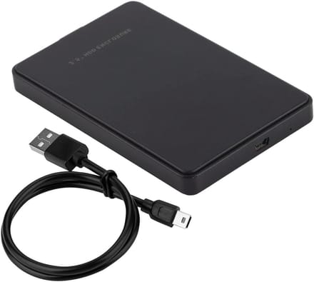 Harde Schijf Behuizing - Externe Opslag - Data Back-up - Schroefloos Ontwerp - 2.5 Inch - Zwart