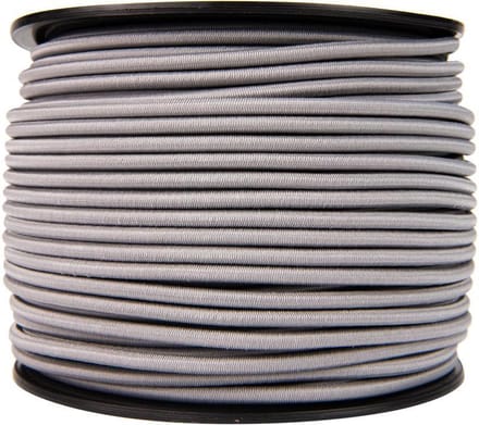 Afdekzeilwinkel - Elastisch koord 8mm grijs op rol - 100 meter