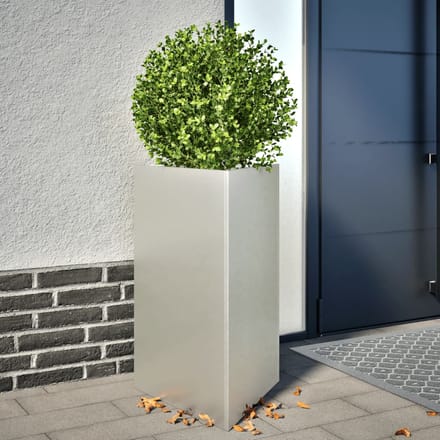 vidaXL - Plantenbak - driehoek - 50x43x75 - cm - roestvrij - staal