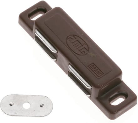 AMIG magneetsnapper/deurmagneet - 2 stuks - bruin - 7.6 x 1.8 x 1.4 cm - 6 kg