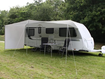 ESVO schuifluifel voor caravan - omlooplengte 751-790 cm - mt 3 - polyester - beige