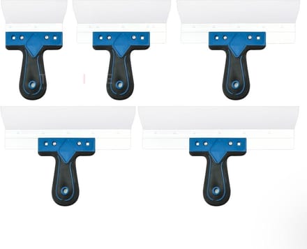 HBM 5-delige spackmessenset RVS 0,5 mm blauw