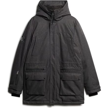 Superdry - Gewatteerde City parka van tweed - Heren - Gewatteerde jassen