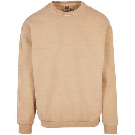 Urban Classics - Heavy Terry Garment Dye Crewneck sweater/trui - S - Beige