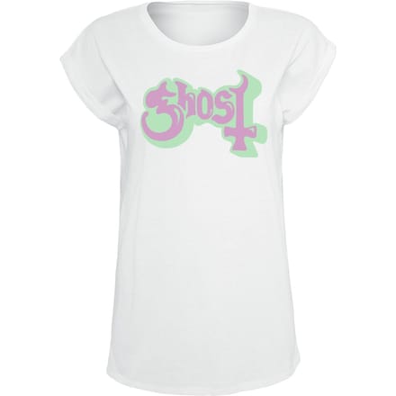 Ghost T-shirt - Bubble Logo - S tot XL - voor Vrouwen - wit