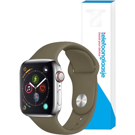 Siliconen bandje Apple Watch 1/2/3/4/5/6/SE ? 42/44mm - Olijfgroen