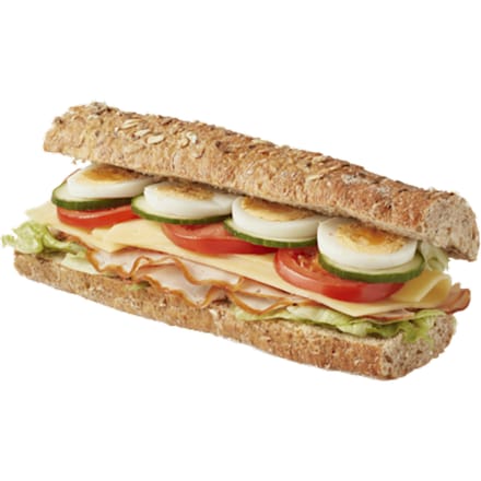 Meergranen baguette gezond ham kaas