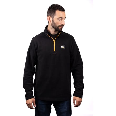 Caterpillar Cat Microfleece Kwart Rits Polyester Heren Zwarte Sweatshirt