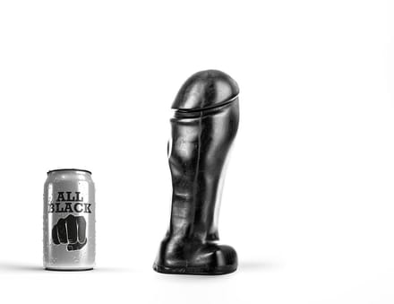 All Black Zwarte realistische dildo - 22 cm