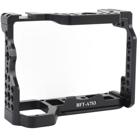 Camera Kooi voor A7S3 Aluminiumlegering Video Rig Uitbreidingsframe met Koude Schoen Mount 14 38 Inch black