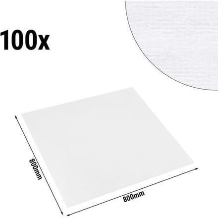 GGM Gastro (100 stuks) Damast tafelkleed Tessin Atlas - 80x80cm - wit wit