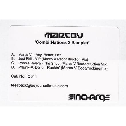 12 inch Plaat MARCO V - Combi:Nations 2 Sampler IC011 In Charge 2006 Nederland Dance & Electronica Gebruikt