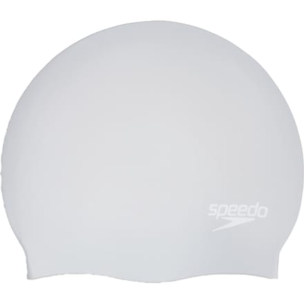 Speedo Unisex Zwemuts Lang Haar voor Volwassenen (Zilver/Wit)