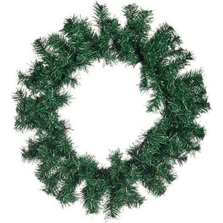 Kerstkrans - 40 x 6 x 40 cm - Plastic - Groen - Binnenhuisdecoratie