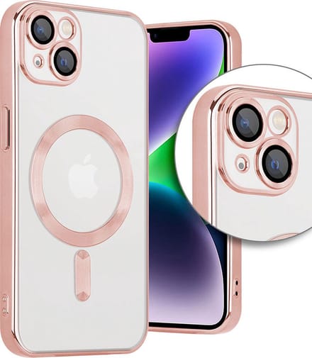 iPhone 11 Camerabescherming Magsafe Roze Achterkant Hoesje