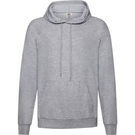 Fruit of the Loom Heren Lichtgewicht Pullover Hoodie (Heide Grijs)