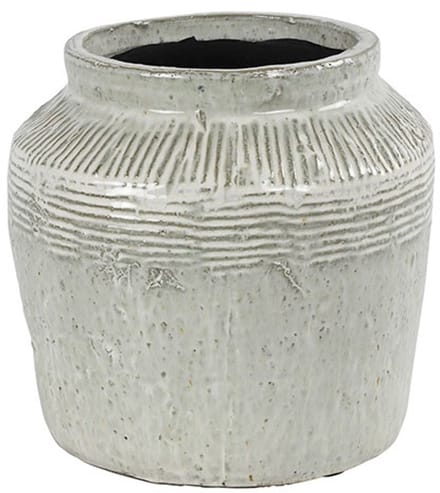 Countryfield Vaas Gayle aardew L22B22H21,5CM witgroen
