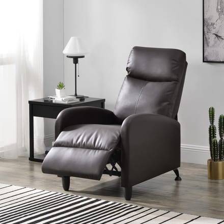 Verstelbare relaxfauteuil 102x60x92 cm kunstleer bruin