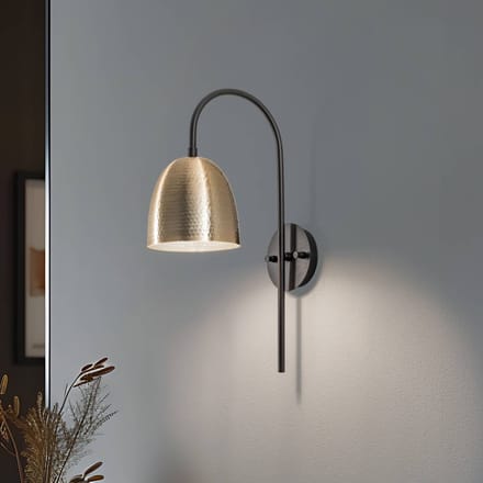 Opviq Wandlamp Tattoo 3321, goud antiek, metaal, Ø 16 cm