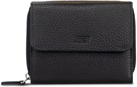 JOST Leren portemonnee Vika Zip Wallet Black zwart