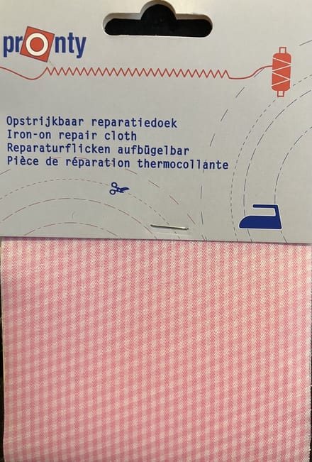 Pronty reparatiedoek ruit opstrijkbaar 10 c 40 cm