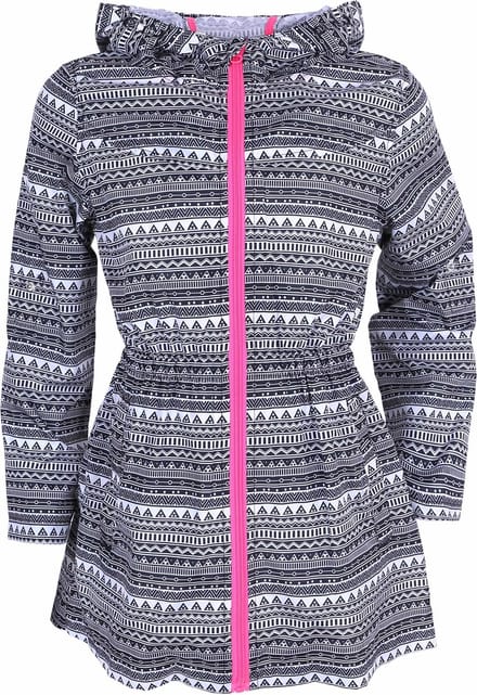 Zwart-witte parka met capuchon