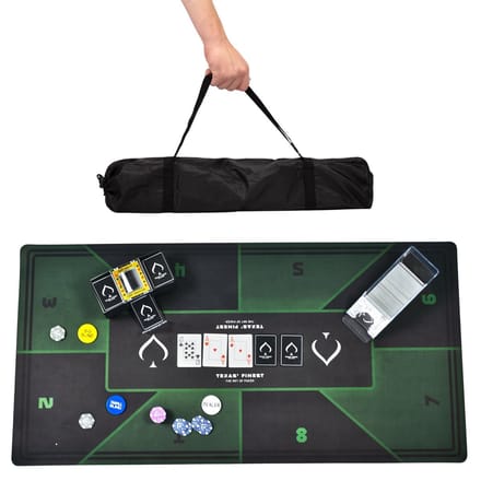 Texas' Finest Pokermat - Antislip - Poker - Draagtas - Pokertafel - Pokerkleed