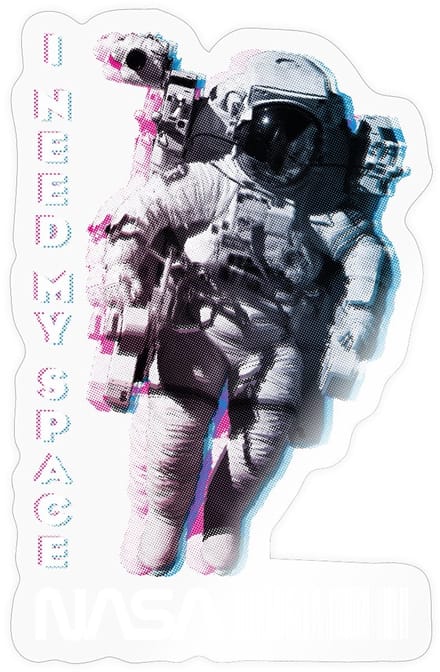 NASA Astronaut Met Grappig Citaat I Need My Space Sticker Maat S (max. 10 x 10cm)